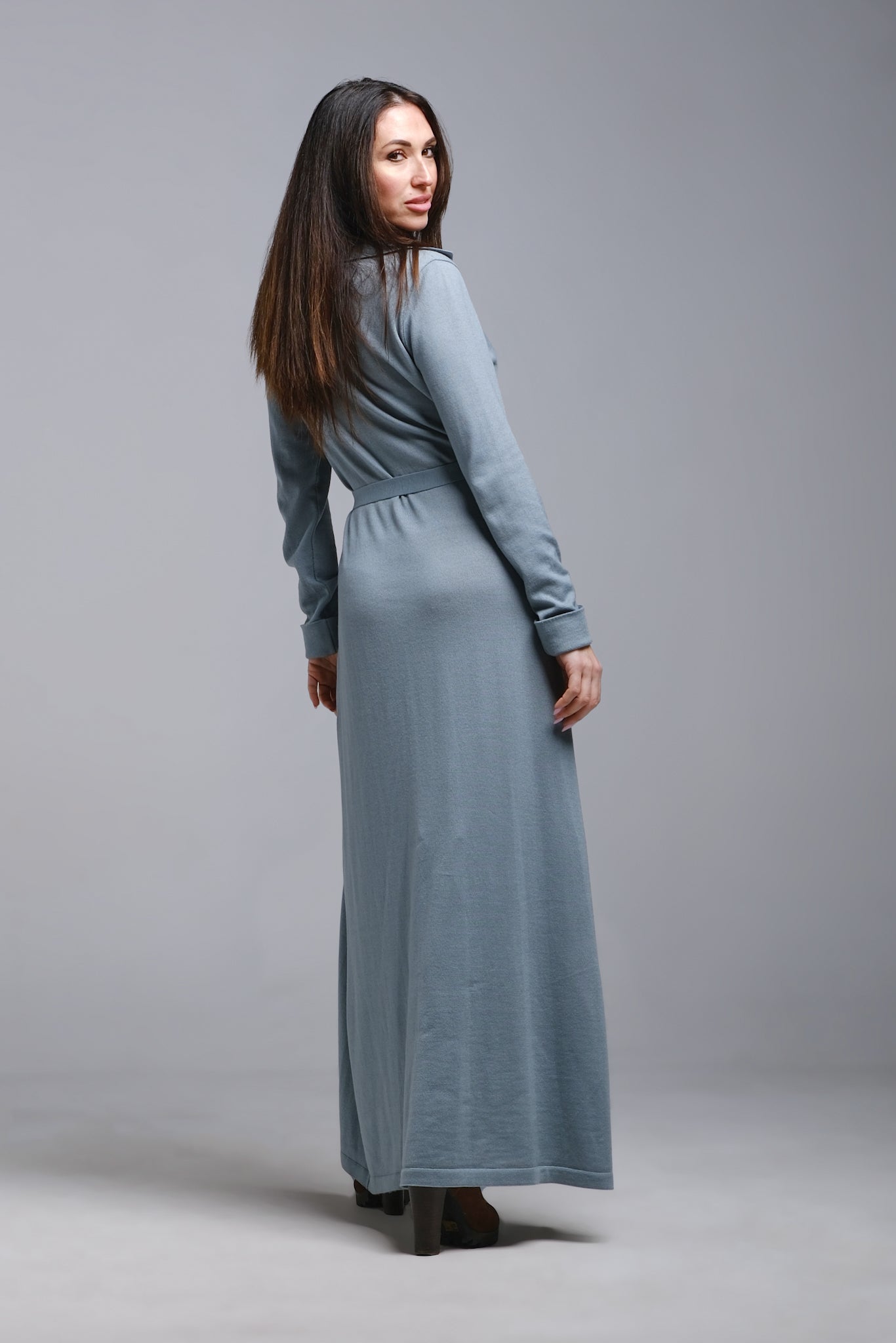 Vestito in maglia fine 100% lana merino